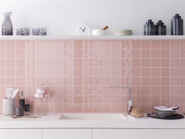 azulejos para cocina en rosa en Valladolid Olid Urbión